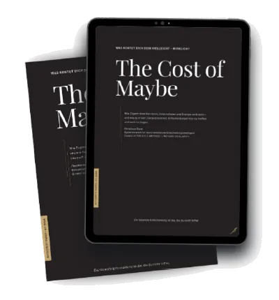 Das Paper The Cost of Maybe, als Tablet und Druckausgabe